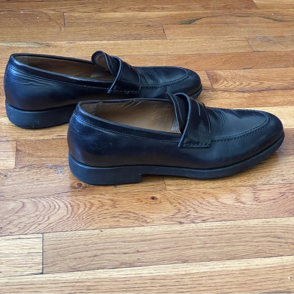 Salvator Ferragamo Penny Loafer Funes Men Black Leather Italy Almond Toe formal